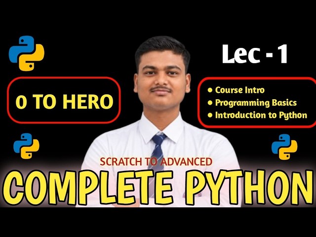 Python Full Course Lecture 1🔥| Complete Python Course for Beginners to Advanced (2026) | Code Neuron