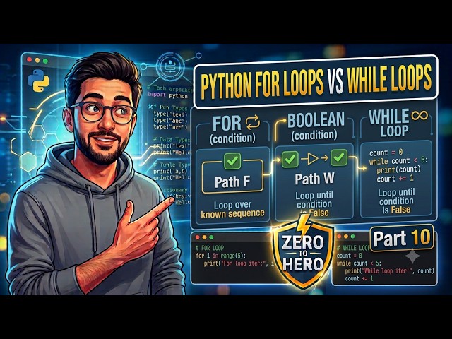 For Loops vs While Loops in Python | Zero to Hero (Part 10)