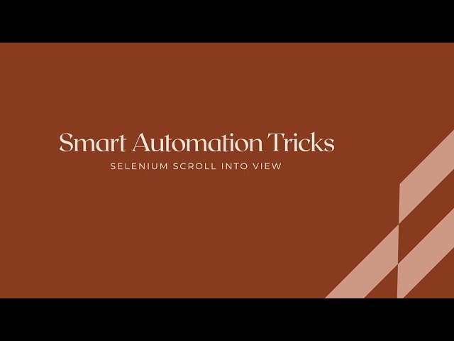 Selenium- How to Scroll to Element #softwaretesting #selenium #automationtesting
