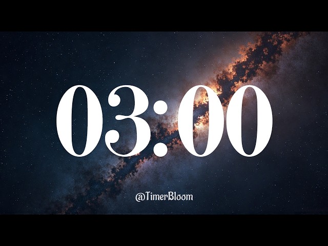 3 Minute Deep Work Timer | Ambient Relaxing Music Countdown | Focus, Study, Productivity Timer Bloom
