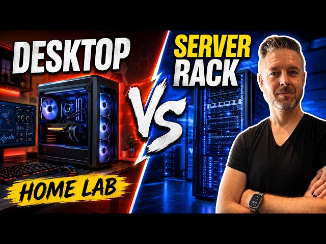 I Built a Home Lab… But Should You Use a Desktop or a Server Rack?