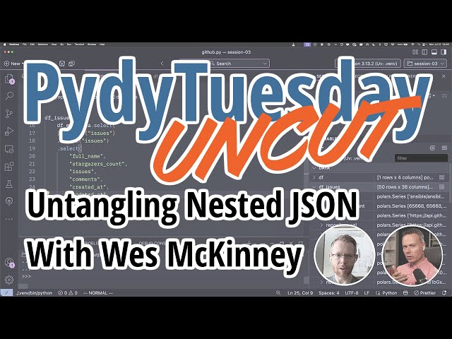 Untangling Nested JSON With Wes McKinney | PydyTuesday #3
