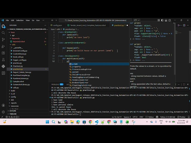 Method Overloading, Inheritance in Python