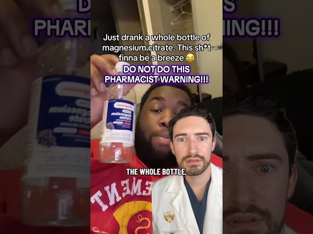 🚨 Don’t chug magnesium citrate! Here’s what happens when you take the whole bottle 😳 #constipation