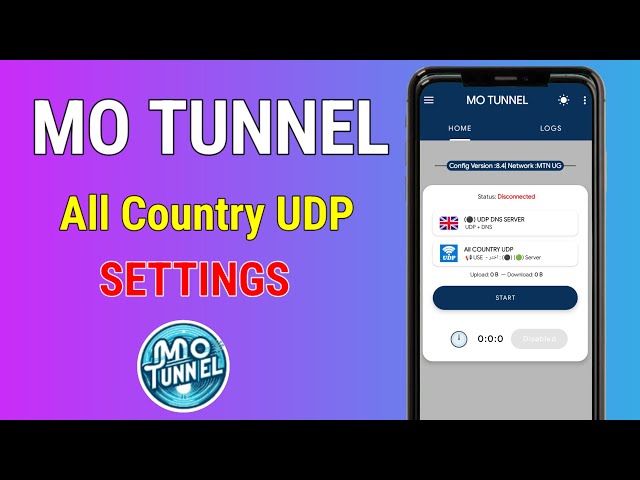 How to set up Mo Tunnel with all country udp settings for fast and secure browsing 