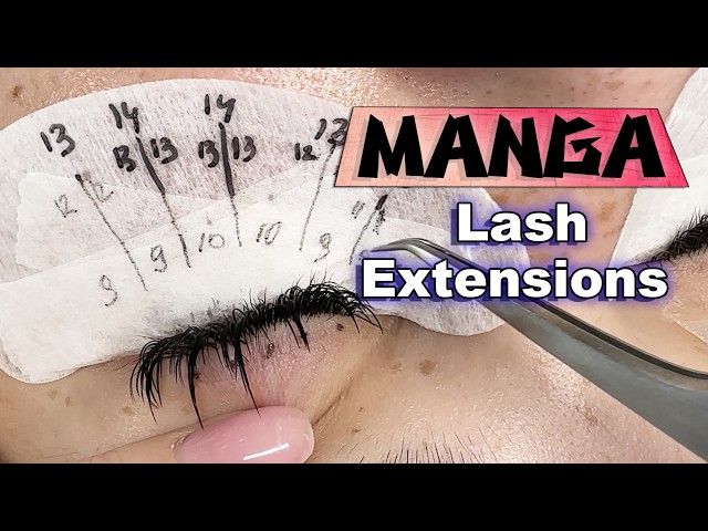 MANGA LASHES TUTORIAL | Full eyelash extensions with lash mapping