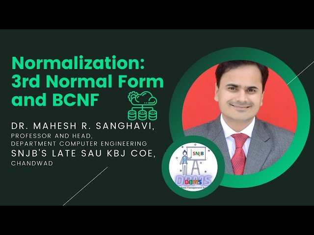 Normalization : 3rd Normal Form, BCNF