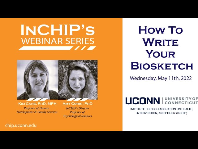 InCHIP Biosketch Workshop