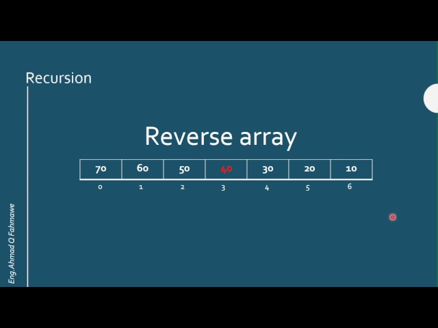 Reverse array recursively