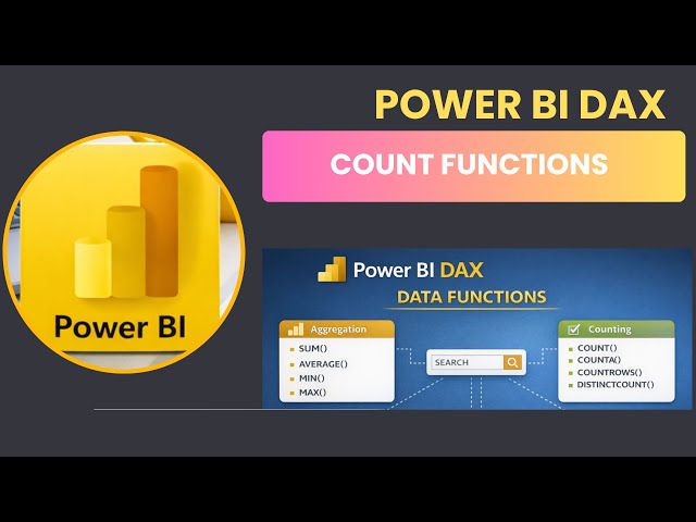 DAX COUNT Functions | COUNT vs COUNTX vs COUNTA vs COUNTROWS vs DISTINCTCOUNT vs COUNTBLANK