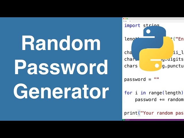 Random Password Generator | Python Example