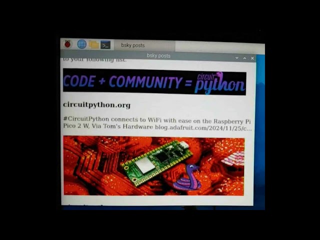 Raspberry Pi Bluesky Scroller #adafruit #python #circuitpython
