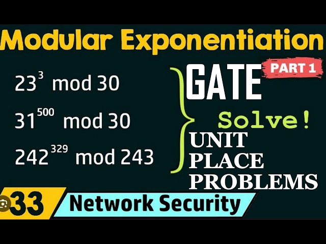 Find the unit digit of a BIG NUMBER | Find the remainder OF A BIG NUMBER | GATE CSE SOLUTIONS | NET