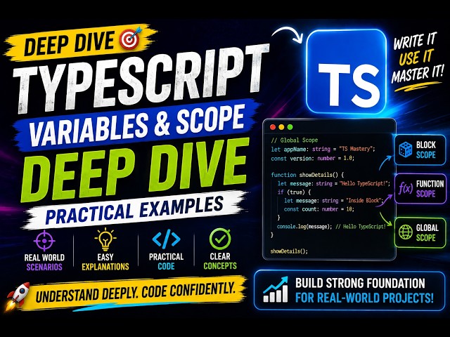 03 - TypeScript Variables & Scope | Deep Dive with Practical Examples