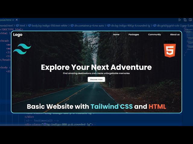 Install Tailwind CSS & Build a Basic Website with HTML (2024)