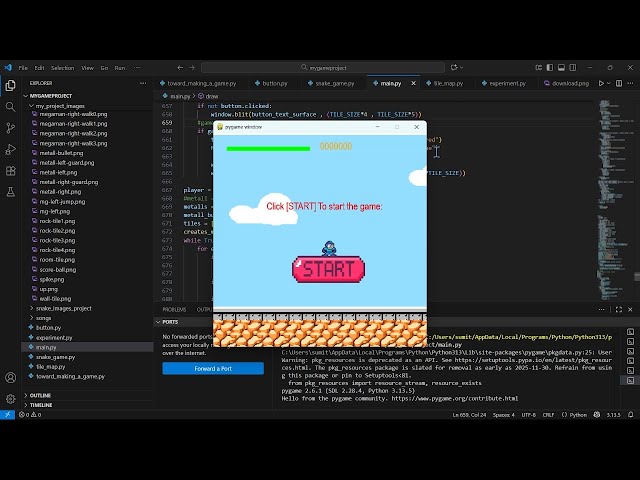 Megaman Type Platform game on Pygame (Python) | Demo Version| Project#1