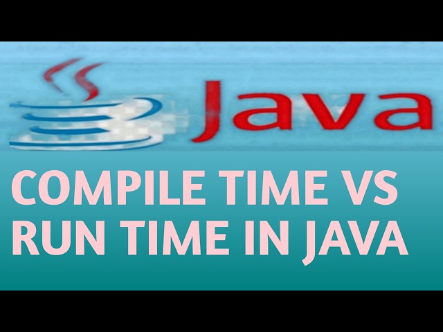 COMPILE TIME VS RUN TIME IN JAVA in Hindi Lecture 69