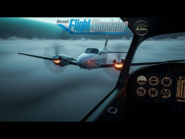 Master The Cessna 414 Chancellor Analog Cockpit On This Dark Michigan Route