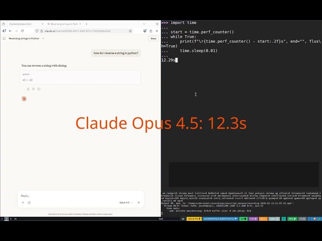 Latency of a few LLMs and google search on an easy question