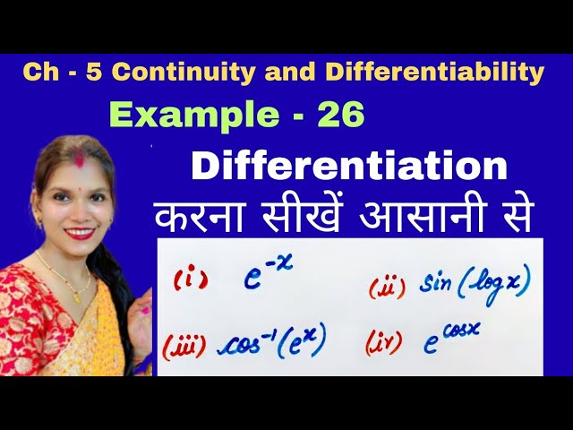 Continuity and Differentiability | Chapter - 5 Example - 26 | Class 12 maths