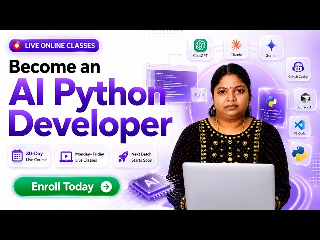 Become an AI-Powered Python Developer in 60 Days | Live Python Course for Beginners