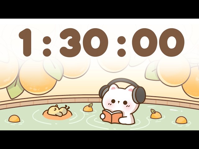 90 Minute Timer 🐱 1 hour 30 minute Study Timer for Classroom Focus