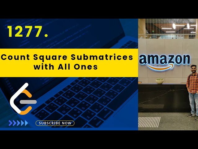 Count Square Submatrices with All Ones | LeetCode 1277(Medium) | Dynamic Programming | C++