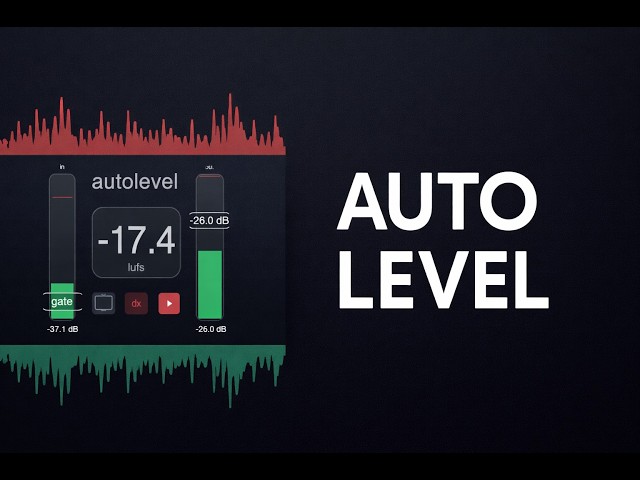 5 Min Tutorial: How to Level Dialogue/Mix Loudness Automatically with autolevel plugin