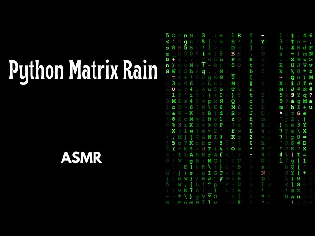 Coding Matrix Digital Rain in Python (Pygame) | Satisfying ASMR