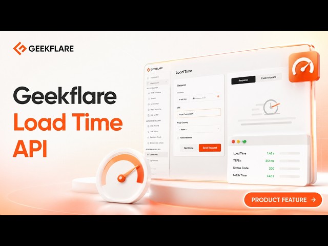 How to Measure Website Load Time with an API | Geekflare Load Time API