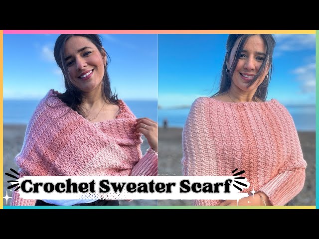Crochet Sweater Scarf for Beginners