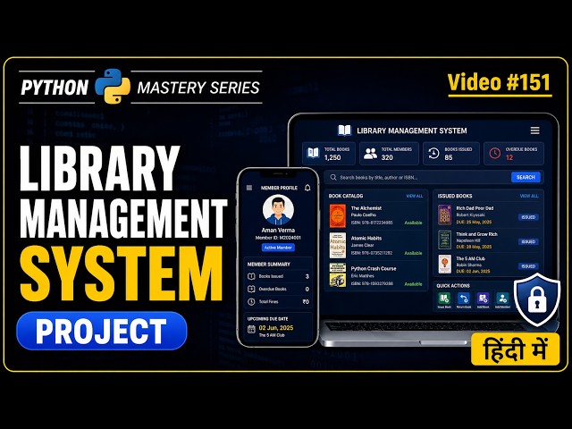 Library Management System in Python | OOP Project | Classes, Objects & Inheritance & File Handling