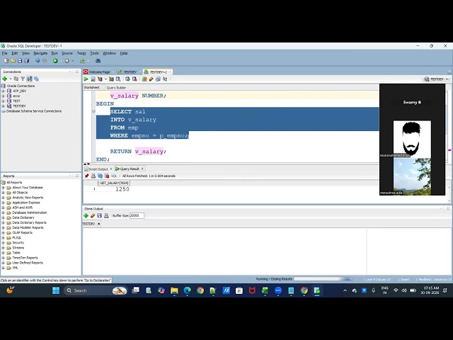 PROCEDURES AND FUNCTIONS #plsql #oracletraining #sql #freshers #oracle