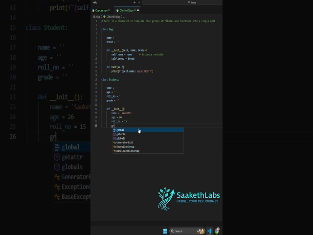 __init__ Method Explained in 100 Seconds 🧠 | Python OOP #coding #learningpython #programming