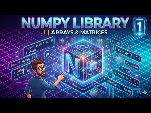 NumPy Tutorial for Beginners | Complete Python NumPy Course | Arrays, Math & Statistics etc