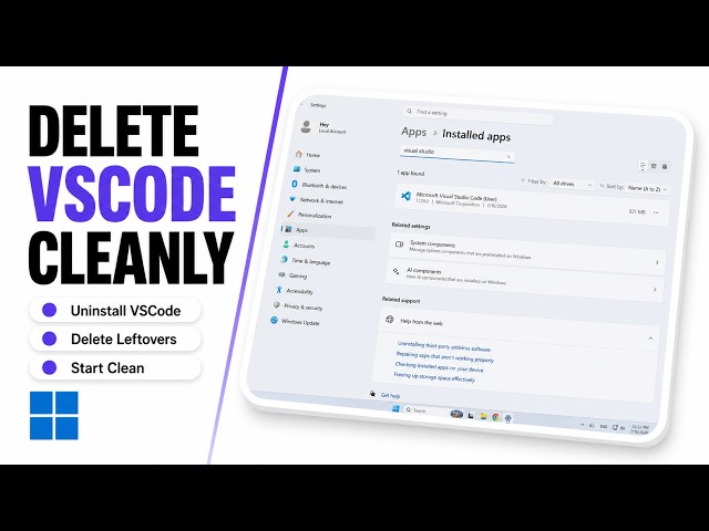 How to Completely Uninstall Visual Studio Code in Windows 11