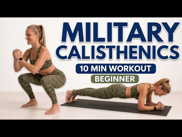 10 Min Military Calisthenics Workout for Beginners (Easy to Follow)