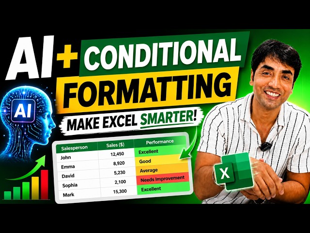 ChatGPT Se Conditional Formatting in Excel | 10 Sec AI Hack 🔥