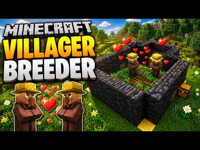 Minecraft Villager Breeder Tutorial  | Easy & Automatic!