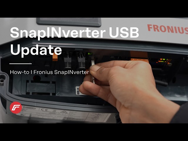 How-to | Update the Fronius SnapINverter with a USB (AUS)