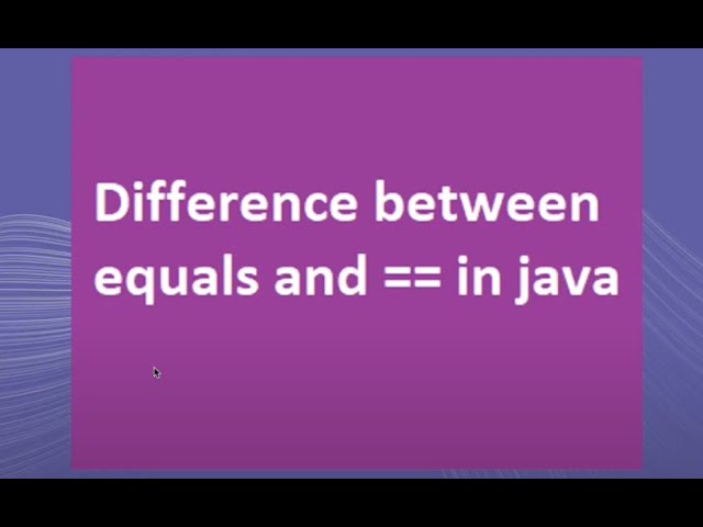 Difference between Equals vs == operator | Java String Comparison | Comparison Operators In Java
