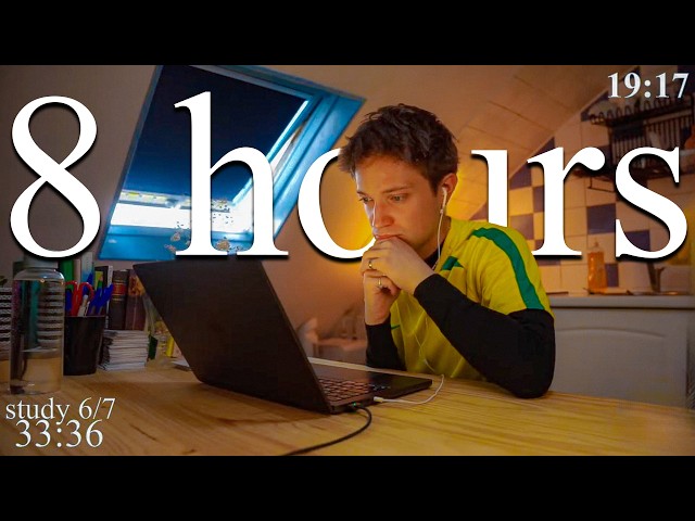 LIVE | 8-HOUR study with me in Paris📚⛈️ rain sounds & pomodoro timer 60 & 10