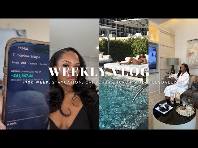 weekly vlog | 70k+ trading profits, beach staycation, cooking, chitchat & more