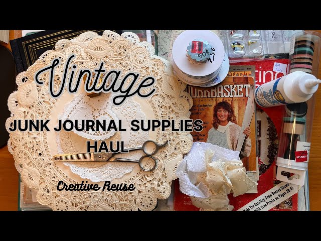 Thrift VINTAGE Haul: Junk Journal Supplies (creative reuse)