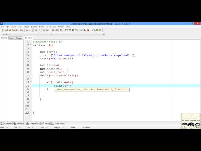 C Practical and Assignment Programs-Fibonacci Series