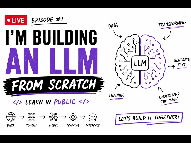 Building an LLM From Scratch — LIVE 🚀 | Learn in Public #1