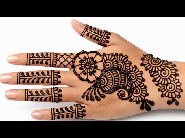 Back hand side Mehndi design। Simple Mehndi design back and front । Arabic Mehndi design front hand