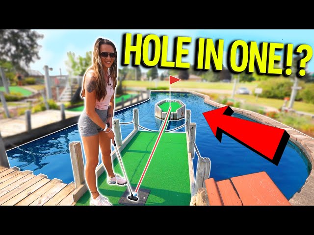 Insane ONE IN A MILLION Mini Golf Hole In One Hole!