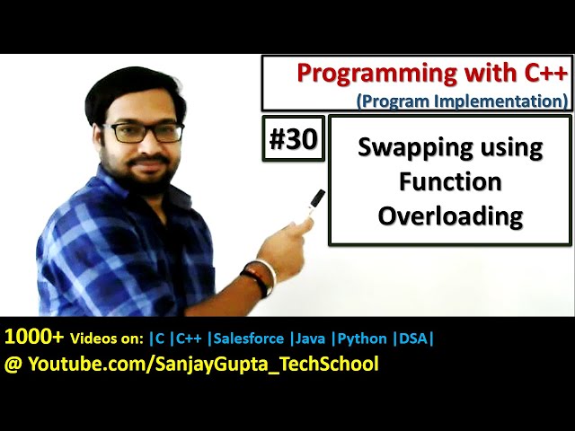 30 C++ | Swapping using function overloading and reference variables in c++ | by Sanjay Gupta