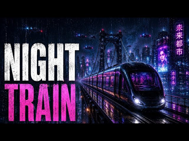Cyberpunk Night Train 🌧️ Dark Ambient Rain for Focus, Study & Sleep (1 Hour)